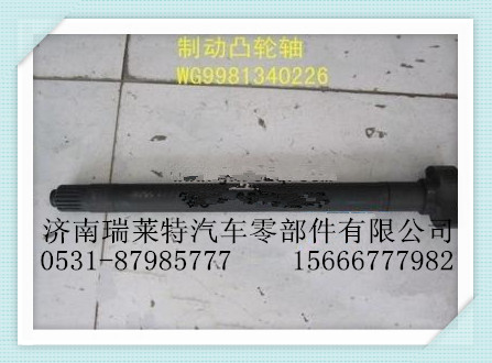 WG9981340226,制動(dòng)凸輪軸(左),濟(jì)南瑞萊特汽車零部件有限公司