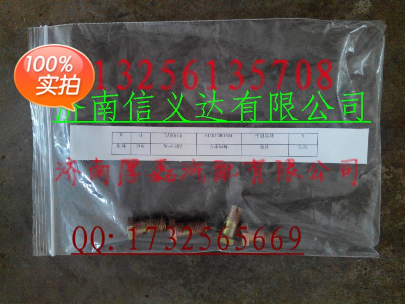 中國重汽親人配件，軟管接頭WG9100270119/WG9100270119