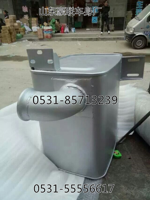 陜汽德龍消聲器總成原廠消聲器總成價格圖片廠家,重汽豪沃 陜汽德龍  奧龍底盤配件輪胎,山東豪聯(lián)車身制造廠
