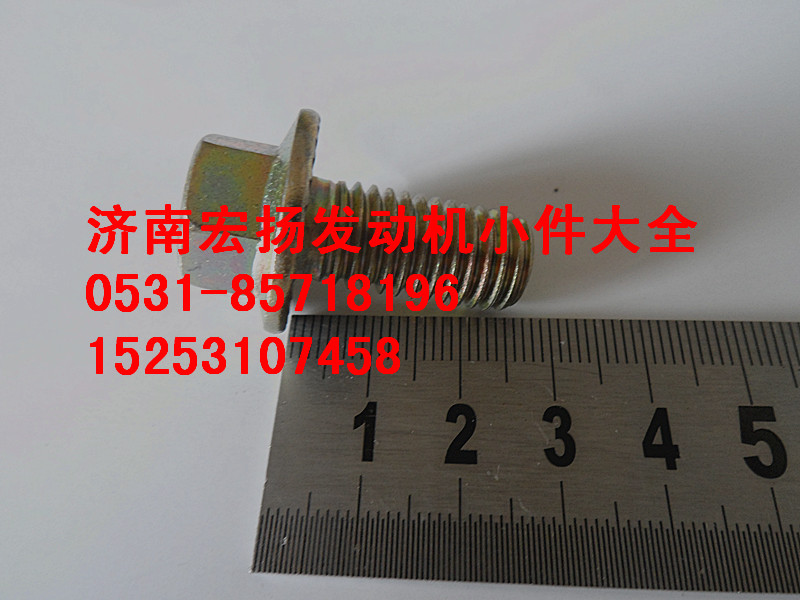 612600115145,12*25法蘭面隔熱罩螺栓,濟南耀順汽車配件有限公司（重汽、濰柴發(fā)動機小件專賣）