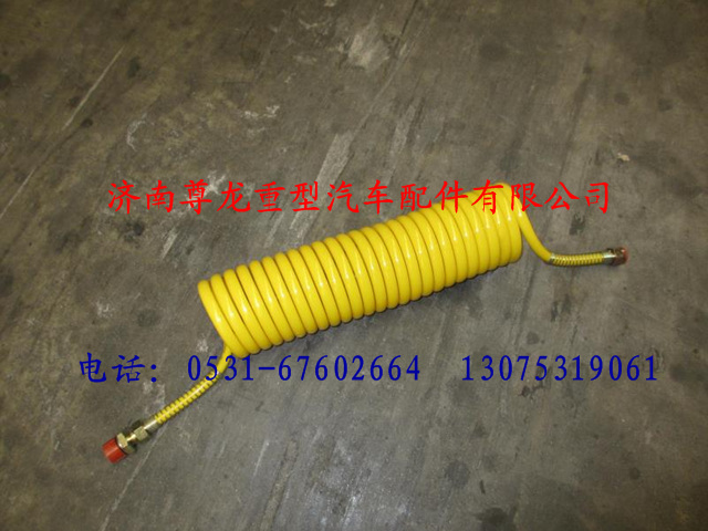 DZ9100360159,陜汽重卡德龍奧龍螺旋管總成（黃色),濟(jì)南尊龍(原天盛)陜汽配件銷售有限公司