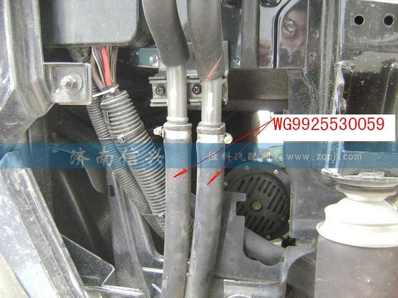 WG9925530059,暖風(fēng)膠管（A7）,濟(jì)南信興汽車配件貿(mào)易有限公司
