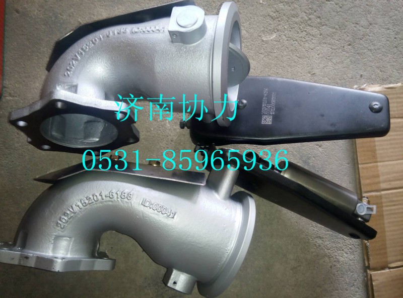 202V15201-6188,排氣彎管-帶制動(dòng)蝶閥,濟(jì)南明鉅汽車配件有限公司（原濟(jì)南協(xié)力）