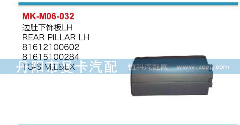 邊肚下飾板81612100603，81612100602/81612100603