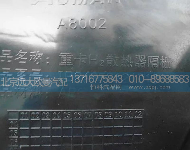1b24953121010,重卡h2散熱器隔柵,北京遠大歐曼汽車配件有限公司