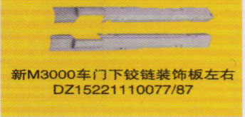 德龍新M3000系列車燈飾件，車門下鉸鏈裝飾板左右/DZ15221110077/87