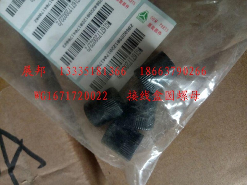 WG1671720022,接線(xiàn)盒圓螺母,濟(jì)南冠澤卡車(chē)配件營(yíng)銷(xiāo)中心