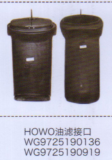 豪沃HOWO油濾接口WG9725190136【重汽儲(chǔ)氣筒】/WG9725190136