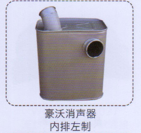 豪沃消聲器，內(nèi)排左制【重汽儲氣筒】/