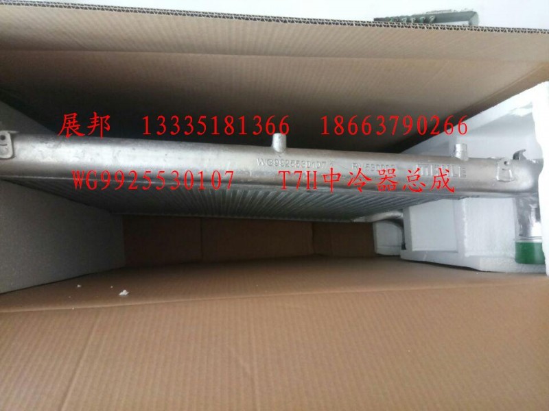 WG9925530107,T7H中冷器總成,濟(jì)南冠澤卡車配件營銷中心