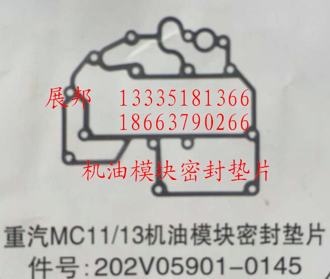 202V05901-0145,MC11/13機(jī)油模塊密封墊片,濟(jì)南冠澤卡車(chē)配件營(yíng)銷(xiāo)中心