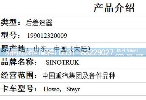 后差速器齒輪199012320009/199012320009