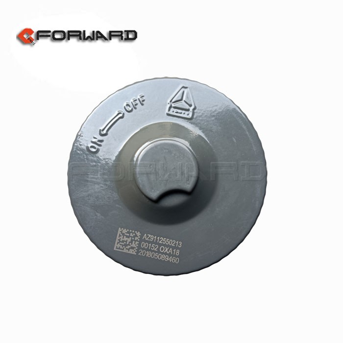AZ9112550213,Oil tank cover with lock,濟南向前汽車配件有限公司