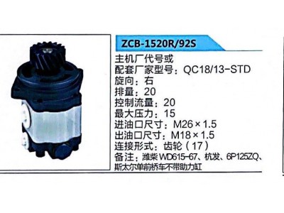 QC18/13-STD,轉(zhuǎn)向助力泵,濟(jì)南泉達(dá)汽配有限公司