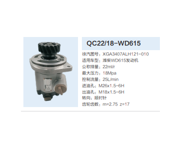 XGA3407ALH121-010,轉(zhuǎn)向助力泵,濟南泉達汽配有限公司