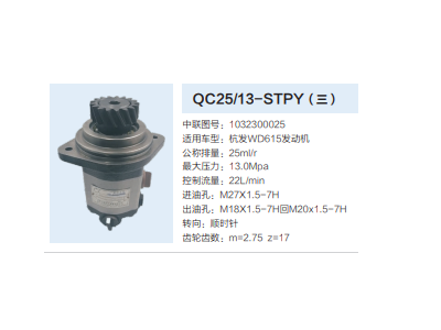 1032300025,轉(zhuǎn)向助力泵,濟(jì)南泉達(dá)汽配有限公司