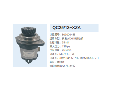 QC25/13-XZA,轉(zhuǎn)向助力泵,濟(jì)南泉達(dá)汽配有限公司