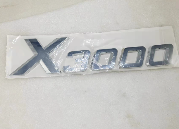 適配陜汽德龍鍍鉻字標新M3000德龍X3000面板數(shù)字貼標識鍍鉻金字/