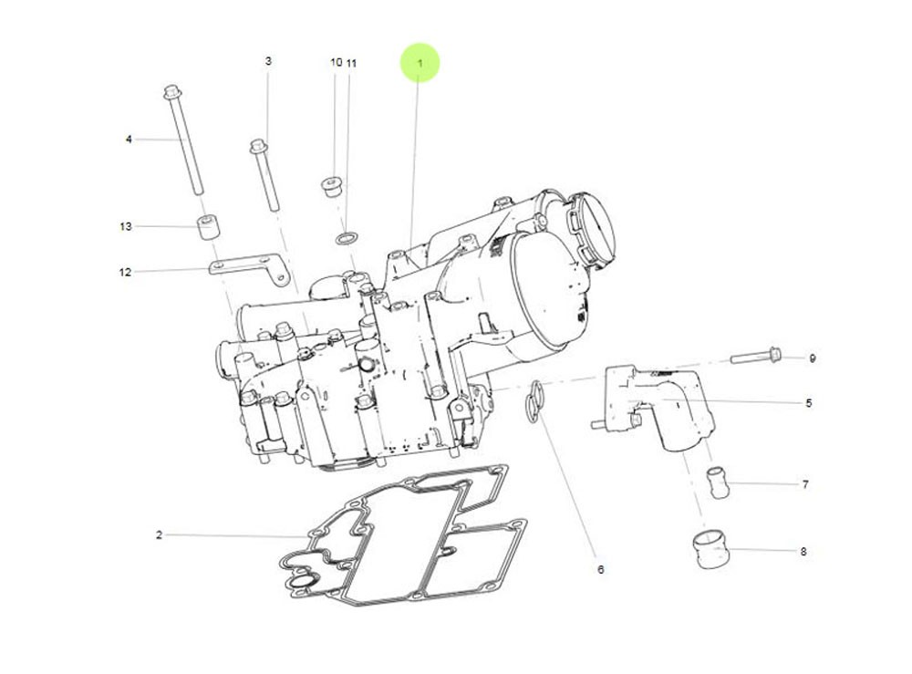 201V05000-7043   機油模塊總成,Oil module assembly,濟南向前汽車配件有限公司