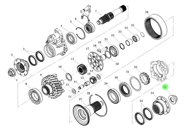 L913800400 差速器凸緣螺母,Differential flange nut,濟南向前汽車配件有限公司