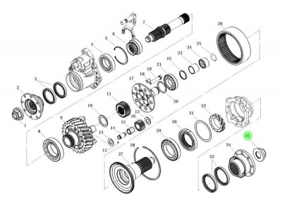 L913800400 差速器凸緣螺母,Differential flange nut,濟南向前汽車配件有限公司