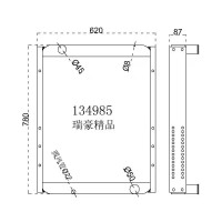 中冷器水箱134985，尺寸780*620