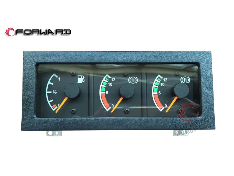 SHACMAN F3000 車身駕駛室電器系統(tǒng) DZ9100586015 燃油-氣壓Ⅰ-氣壓Ⅱ組合表/DZ9100586015 燃油-氣壓Ⅰ-氣壓Ⅱ組合表