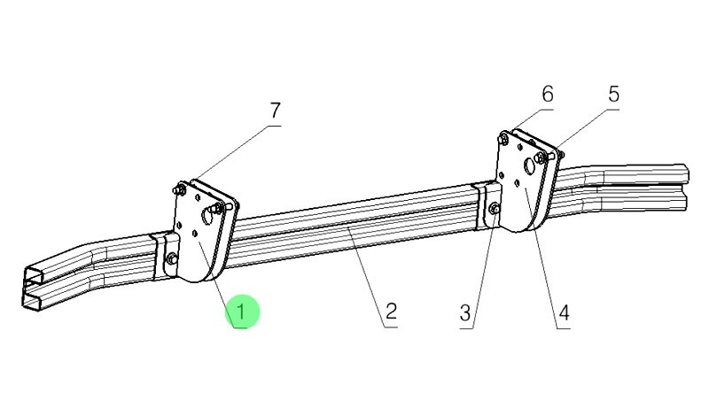 DZ98149643013  左支架總成,Left bracket assembly,濟(jì)南向前汽車配件有限公司