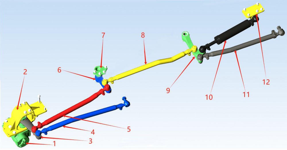 DZ97319430621 轉向第二搖臂總成,Turn to the second rocker arm assembly,濟南向前汽車配件有限公司