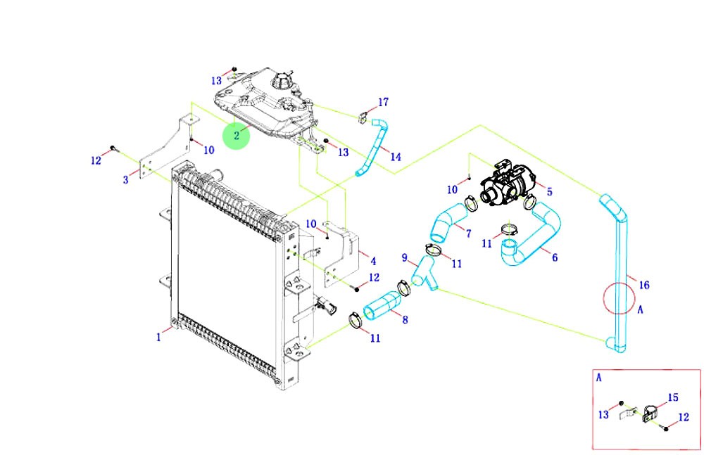 L1130410101A0 副水箱總成,Auxiliary water tank assembly,濟(jì)南向前汽車配件有限公司