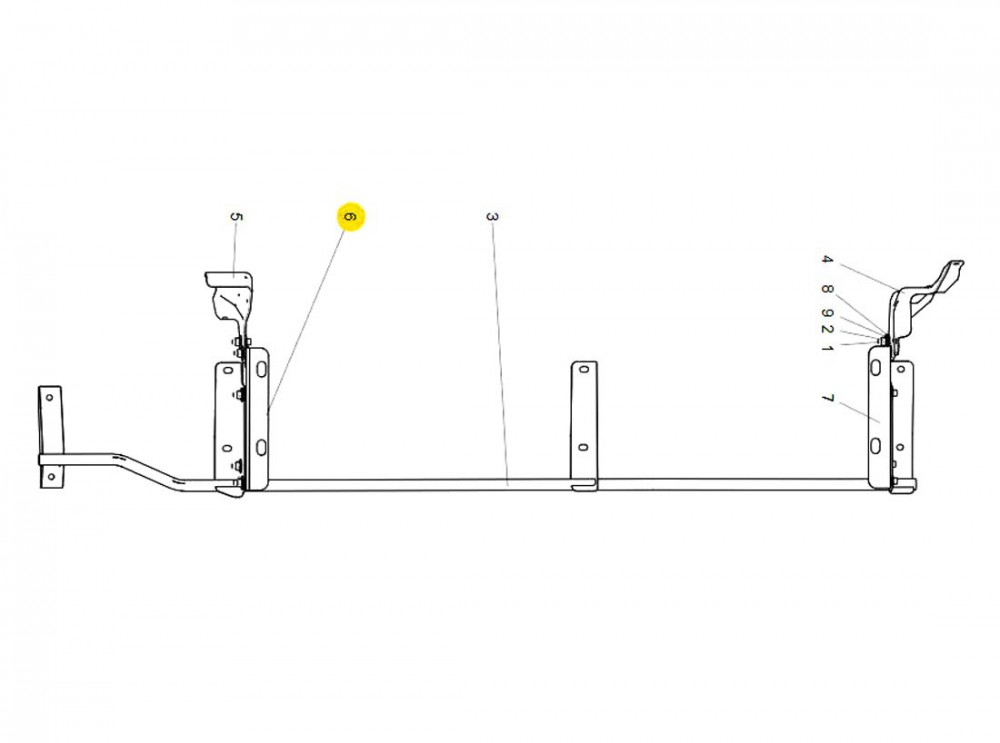 811W62910-0224 左支架,Left bracket,濟(jì)南向前汽車配件有限公司