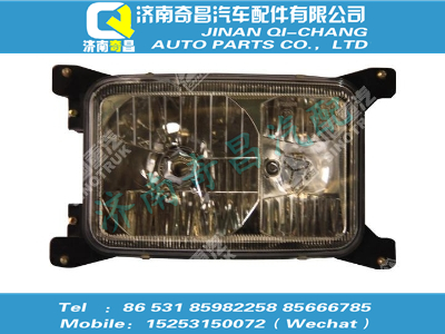 wg9725720105,豪沃配件 豪沃四燈制前照燈(左)(平燈罩),濟南奇昌汽車配件有限公司
