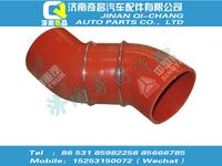 wg9727530037,SITRAK配件中冷器進氣膠管(裝曼車架配小馬力冷卻模塊),濟南奇昌汽車配件有限公司