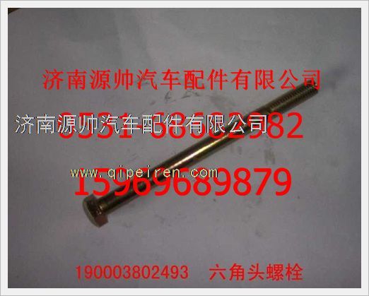 190003802493,重汽豪沃六角頭螺栓190003802493,濟(jì)南源帥汽車(chē)配件有限公司